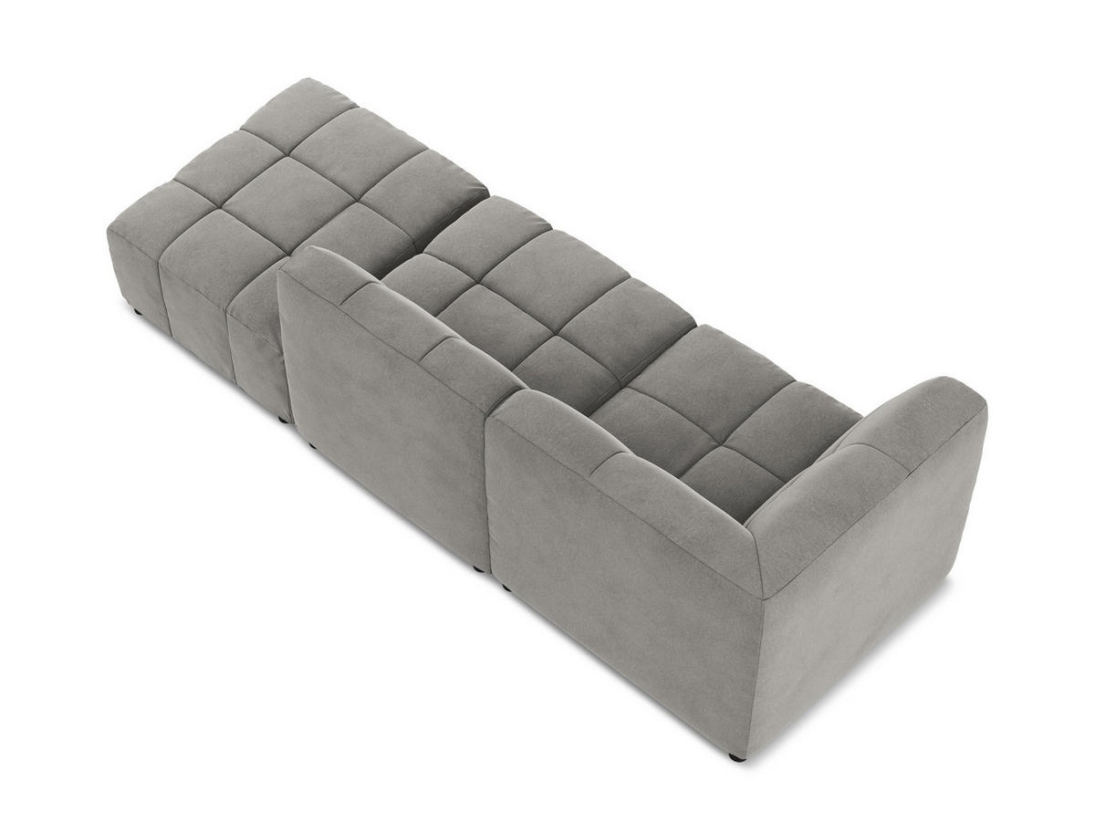 SOFAELEMENT Samt Stoff Schwarz - Schwarz, Holzwerkstoff/Kunststoff (75/77/90cm) - Makamii