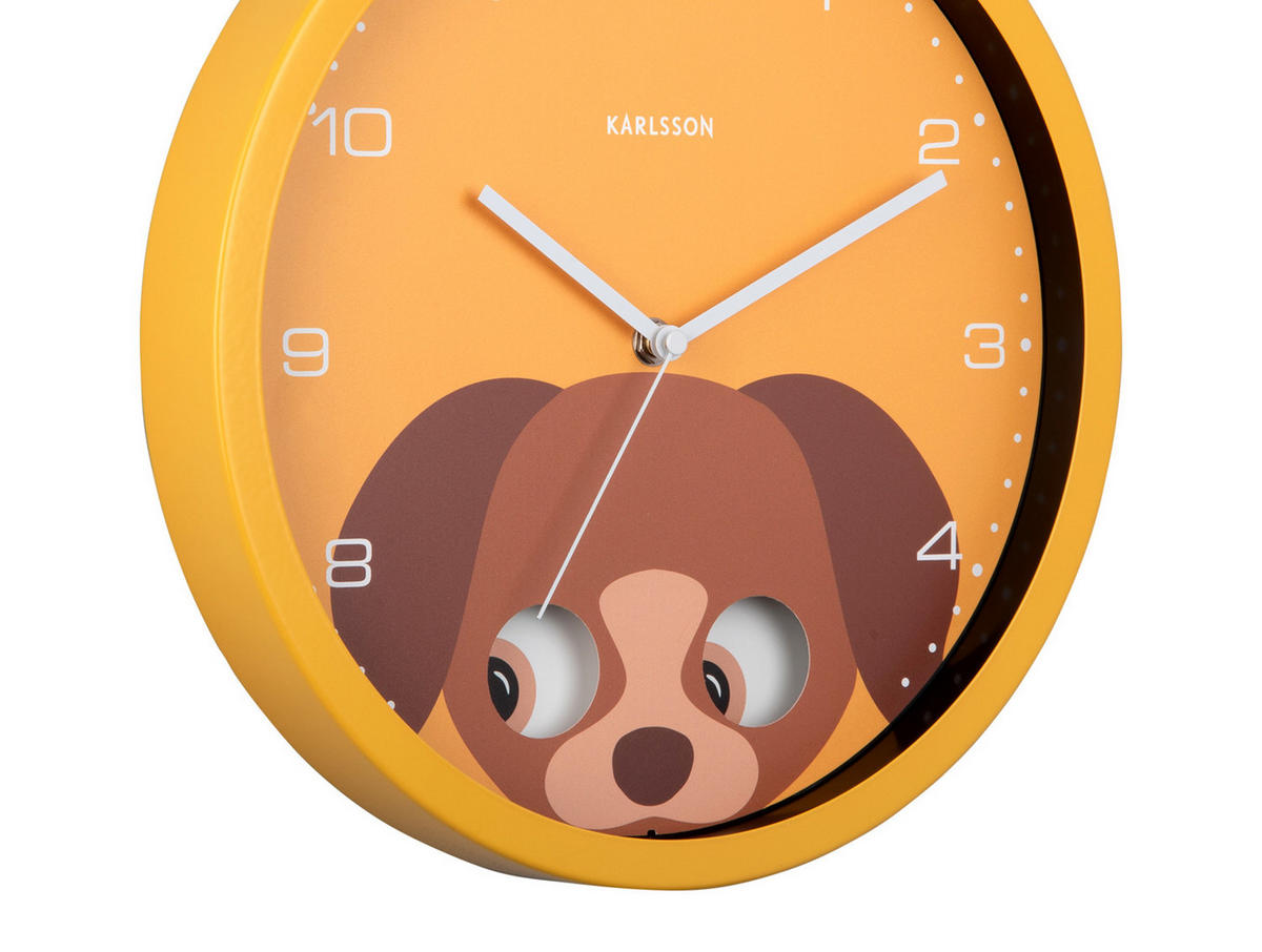 WANDUHR Peekaboo Ø30,8 cm - Gelb, Metall (30.8/1/30.8cm) - Karlsson