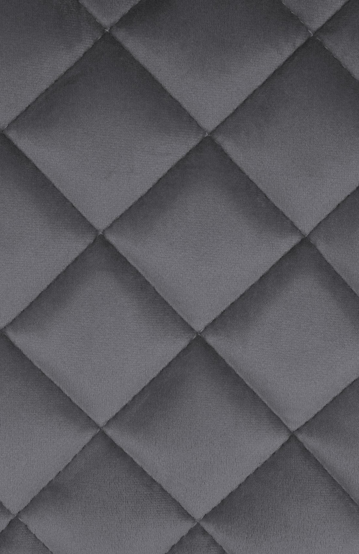 BARHOCKER Samt Dunkelgrau - Dunkelgrau/Schwarz, Textil/Metall (50/84/52cm) - CLP