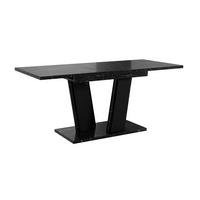 ESSTISCH Ausziehbar von 140 bis 180 cm in Schwarzer Marmor-Optik - Schwarz Hochglanz, Holzwerkstoff (80/180/75cm) - Home Collective