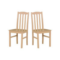 STUHL 2er Set BOS 12 D, sonoma - Sonoma Eiche, Holz (43/94/40cm) - Leaf Design