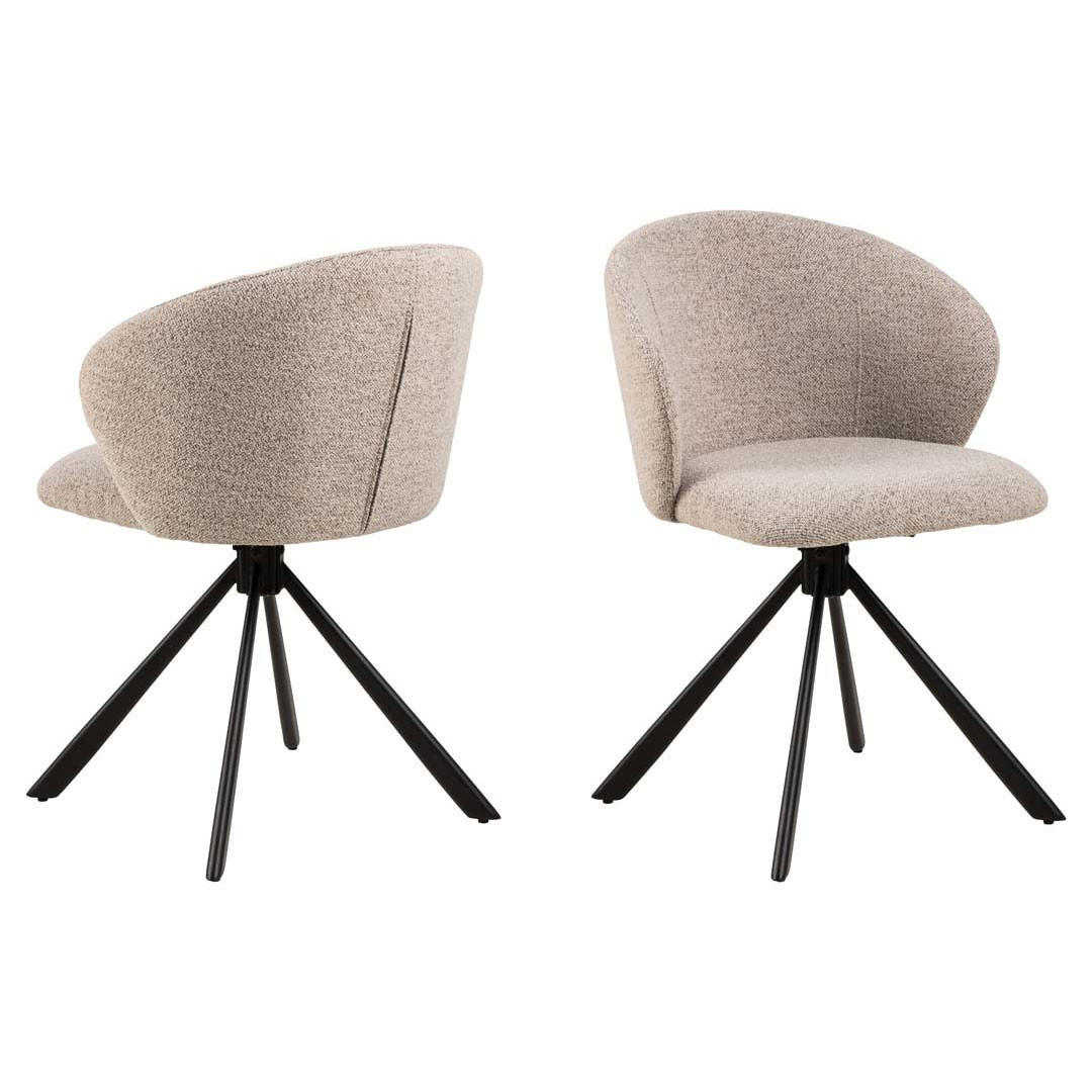 2ER Set ESSZIMMERSTUHL Beige - Beige, Textil (46/80/58cm) - ebuy24