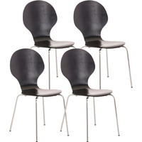 BESUCHERSTUHL Ede - 2er Set schwarz - Schwarz, Metall (43/86/45cm) - TPFLiving