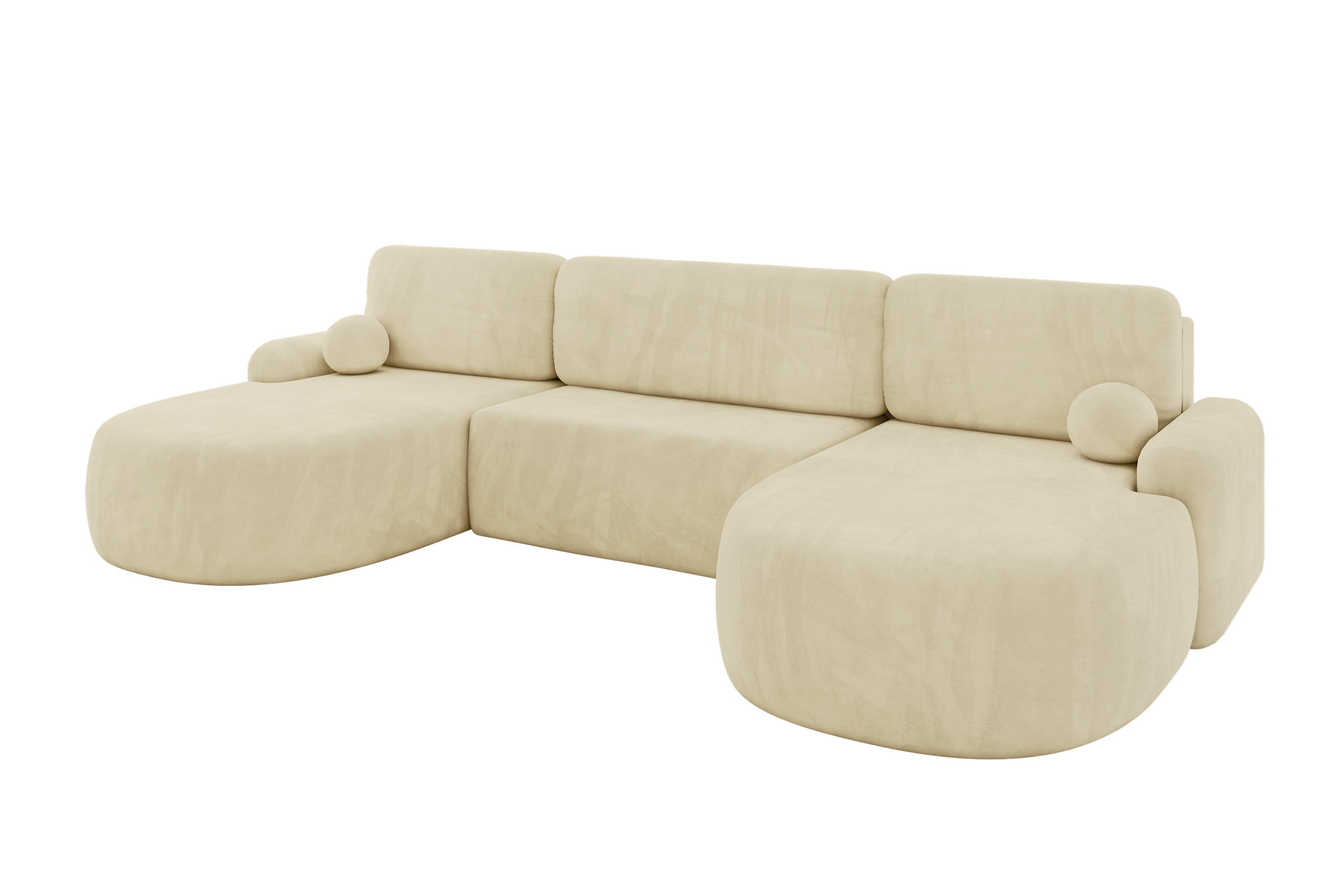 ALTDECOR SEDACÍ SOUPRAVA s funkcí spaní a úložným prostorem LIRA-U - 335x172x89 béžová