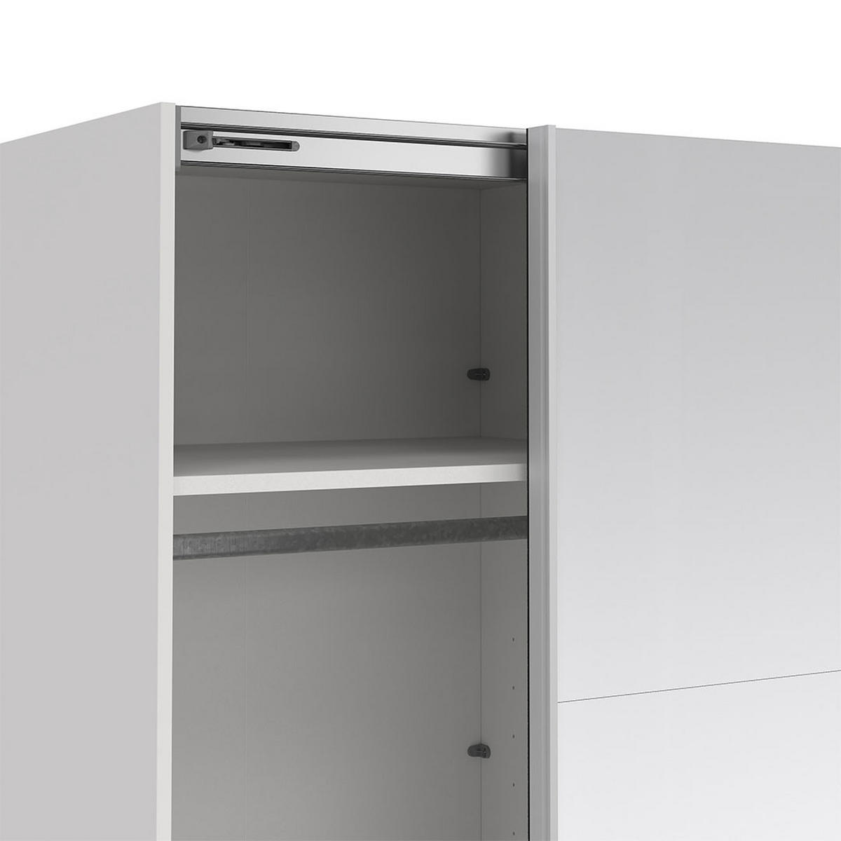 SCHIEBETÜRENSCHRANK, Catania, Weiß, Holzwerkstoff, 244 x 67 x 221 cm - Weiß, Holzwerkstoff (244/221/67cm) - ebuy24