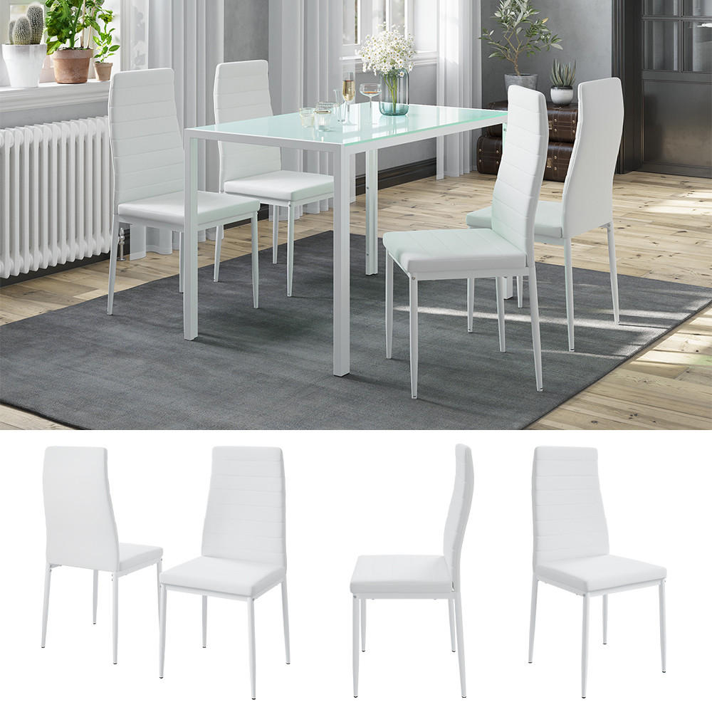 ESSZIMMERSTUHL Grand Weiß 42.5 x 48 cm 4er Set - Weiß, Kunststoff (42.5/96/48cm) - Vicco