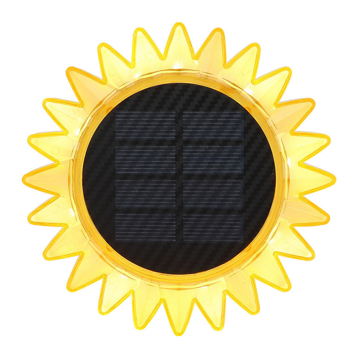 LED AUSSENLEUCHTE Sonnenblume Schwarz Gelb - Schwarz, Kunststoff (13/13/29.5cm) - Globo Lighting