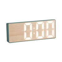 WECKER Bondone Flat LED - Grün - 16/6 cm - Grün, Kunststoff (16/6/16cm) - Karlsson