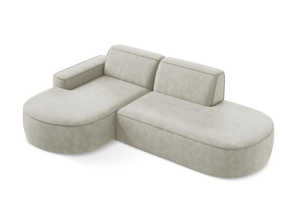 POUF Chenille Stoff Grün - Schwarz/Olivgrün, Holzwerkstoff/Kunststoff (94/40/89cm) - Makamii