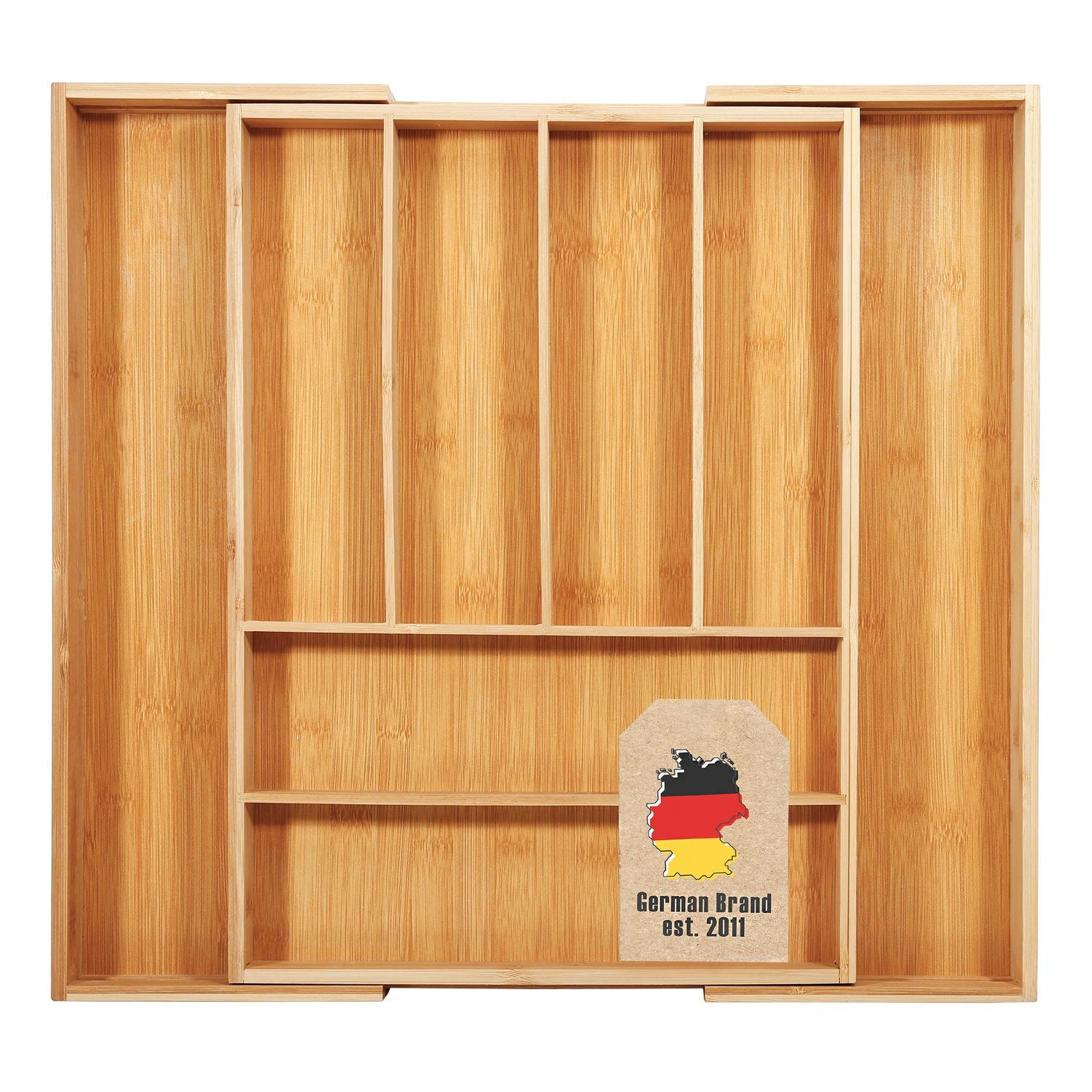 BESTECKKASTEN Organizer - Braun, Naturmaterialien (33/5/43cm) - Intirilife