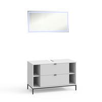 BADMÖBEL-SET Eliza Weiß 2 Teile - Weiß, Holzwerkstoff (100/63/45.1cm) - Vicco