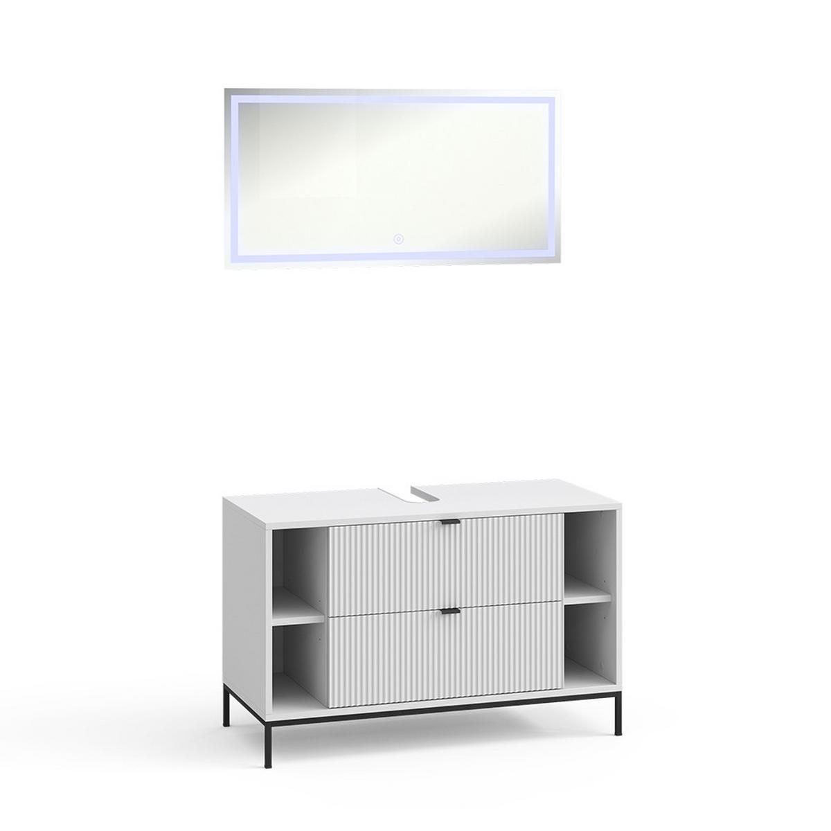 BADMÖBEL-SET Eliza Weiß 2 Teile - Weiß, Holzwerkstoff (100/63/45.1cm) - Vicco