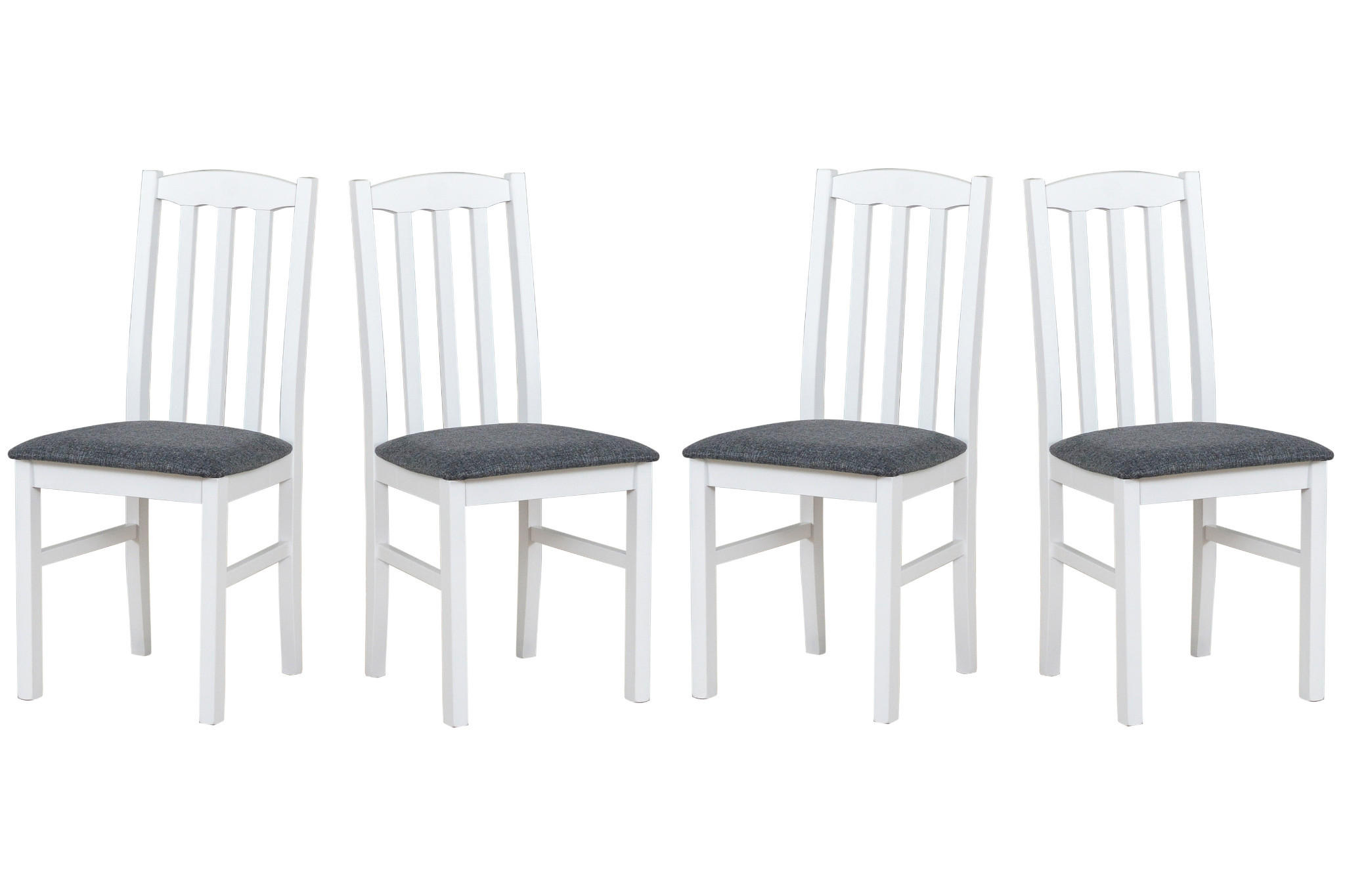 ESSZIMMERSTUHL 4x "BOS 12", weiss, hygge 96, - Beige/Buchefarben, Holz (43/94/40cm) - Leaf Design