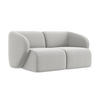 2-SITZER-SOFA Samt Stoff Grau - Silberfarben/Schwarz, Holzwerkstoff/Kunststoff (174/75/94cm) - Makamii