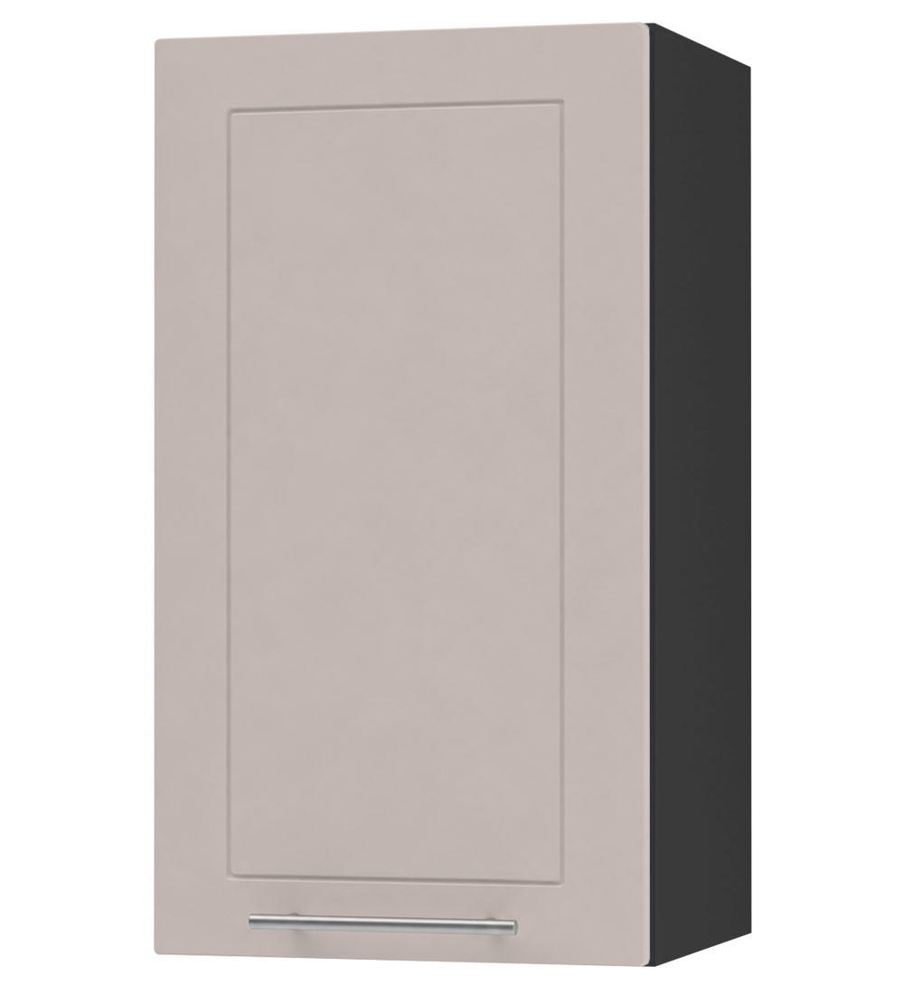KÜCHENHÄNGESCHRANK Kvantum W2/40 Schwarz / Kaschmir Matt 40 / 32,5 / 72cm - Kaschmir/Schwarz, Holz/Holzwerkstoff (40/72/32.5cm) - Feldmann-Wohnen