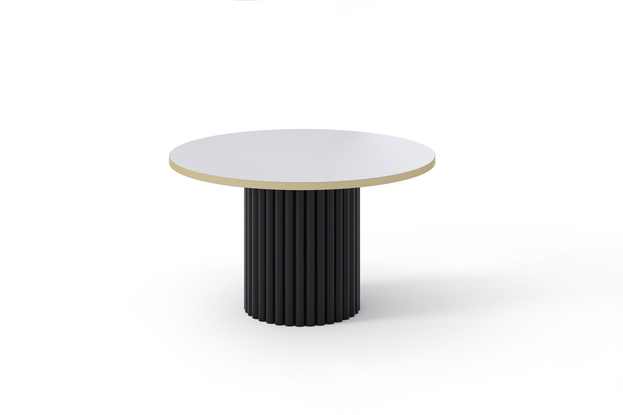 COUCHTISCH Virelo Schwarz, mit Goldrand - Goldfarben/Schwarz, Holzwerkstoff (67/67/42cm) - Bettso