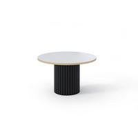 COUCHTISCH Virelo Schwarz, mit Goldrand - Goldfarben/Schwarz, Holzwerkstoff (67/67/42cm) - Bettso