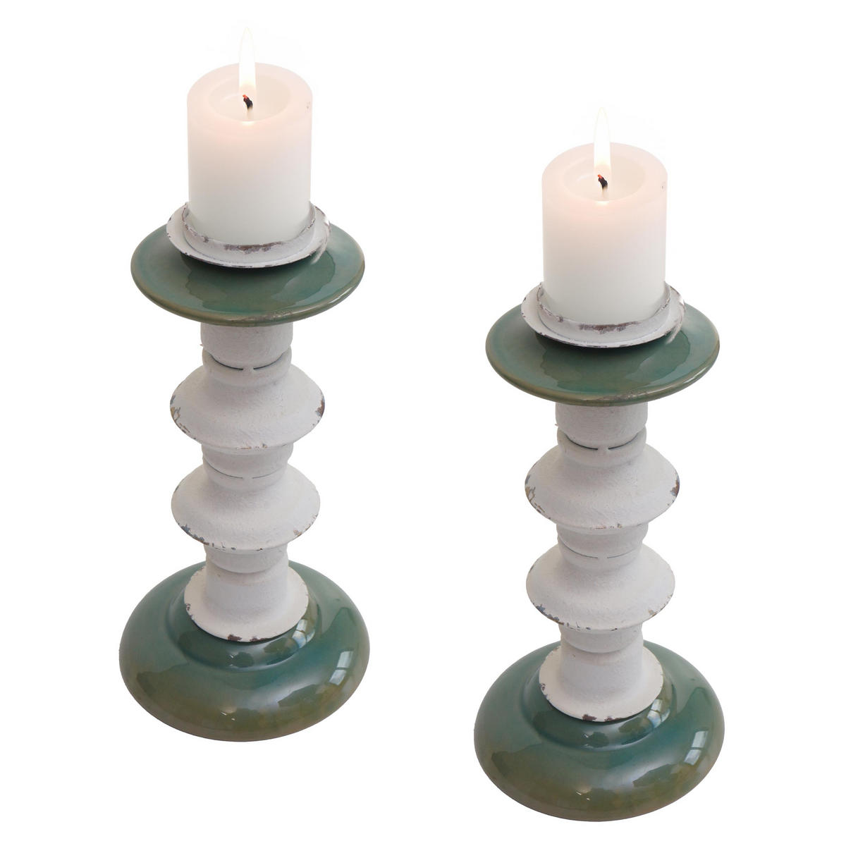 KERZENSTÄNDER Weiß - Weiß, Metall (12/25/12cm) - MCW