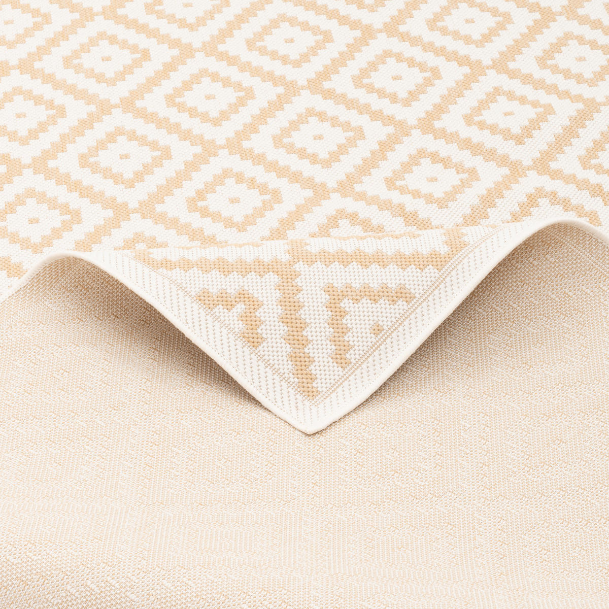 IN & OUTDOOR TEPPICH VALENCIA FLIESENOPTIK - Beige, Textil (140/200cm) - Pergamon