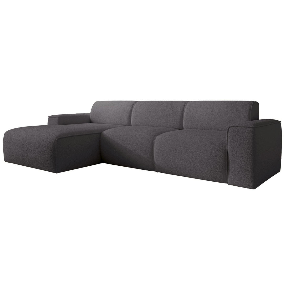 ROHOVÁ POHOVKA Bouvi tmavosivá, vľavo - čierna/tmavosivá, textil/plast (310/165cm) - Selsey