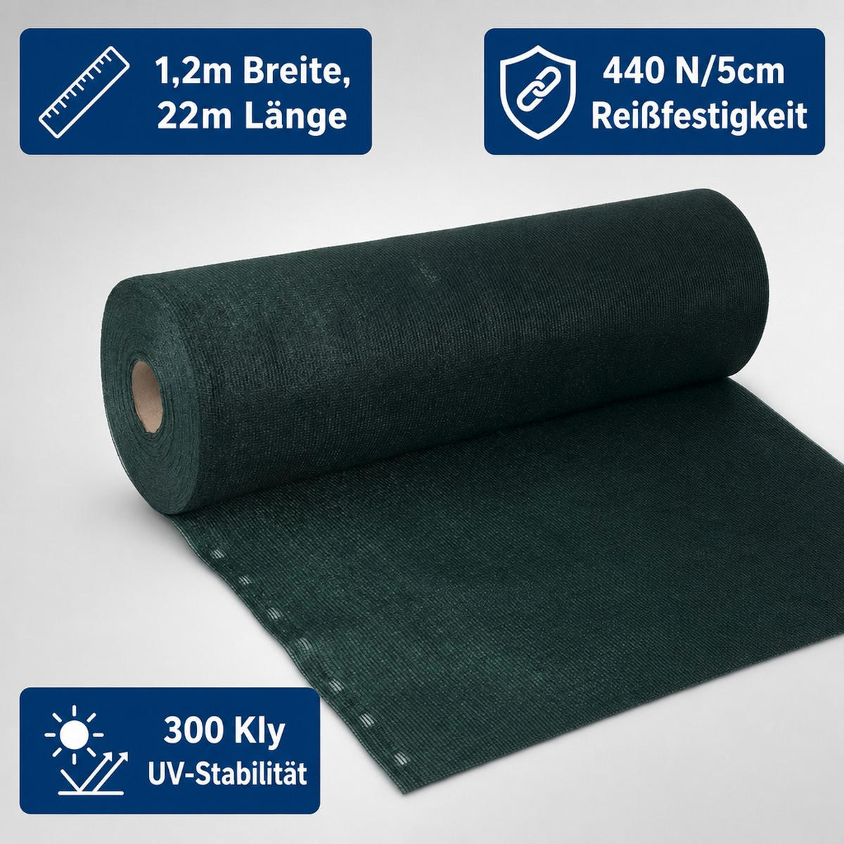 SICHTSCHUTZNETZ - Dunkelgrün, Kunststoff (120/120cm) - KLASEBO
