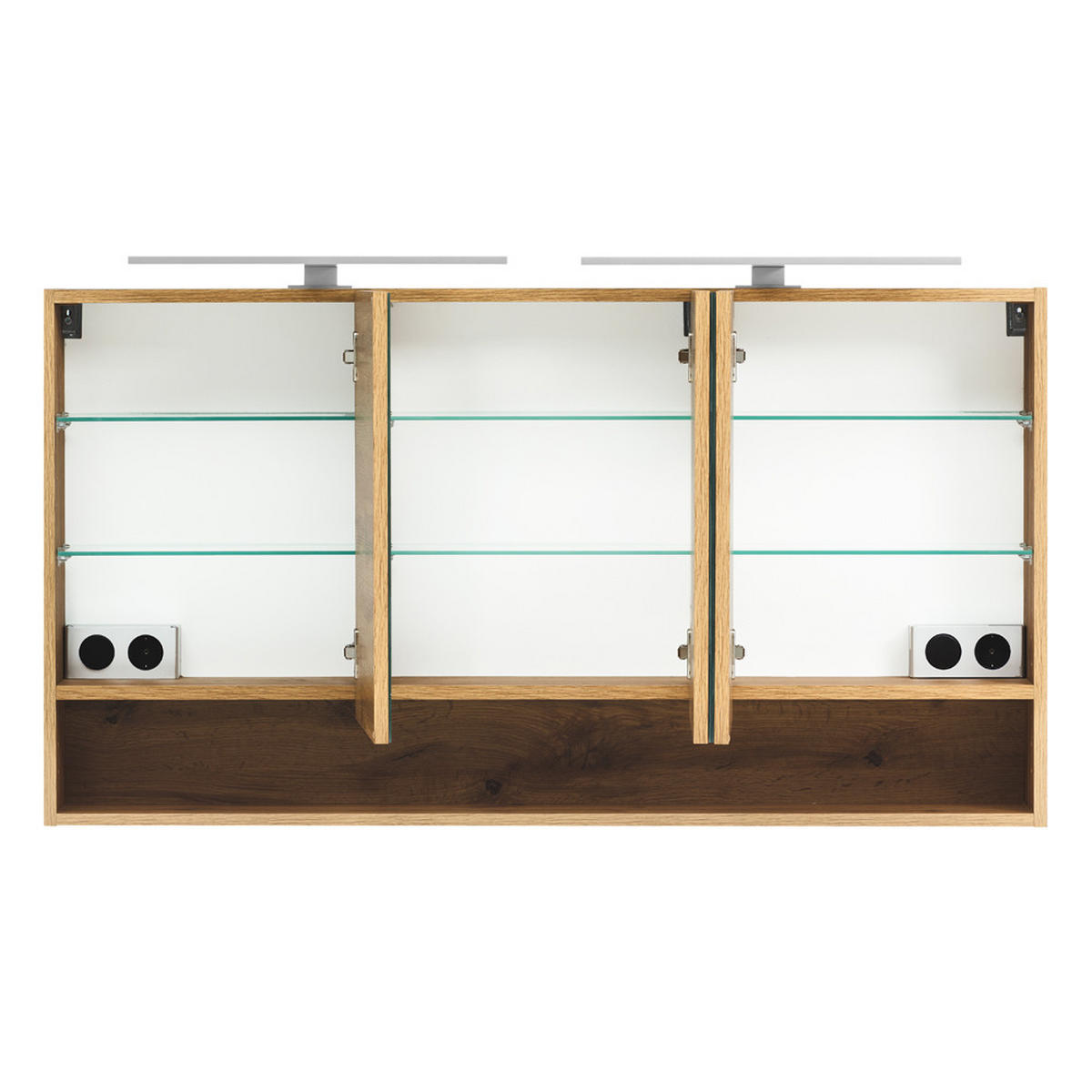 SPIEGELSCHRANK Kahla-03 - Braun, Holzwerkstoff (120/64/20cm) - Lomado