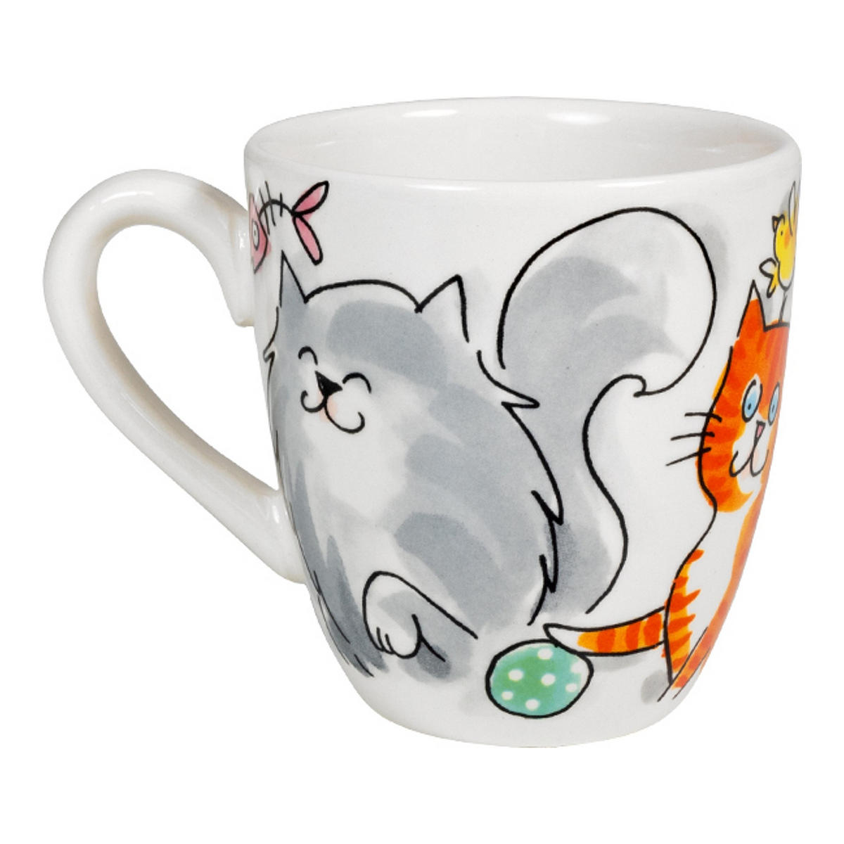 MINI-BECHER Katzen in Bunt - 200 ml - Multicolor, Keramik (0.2L) - Blond Amsterdam