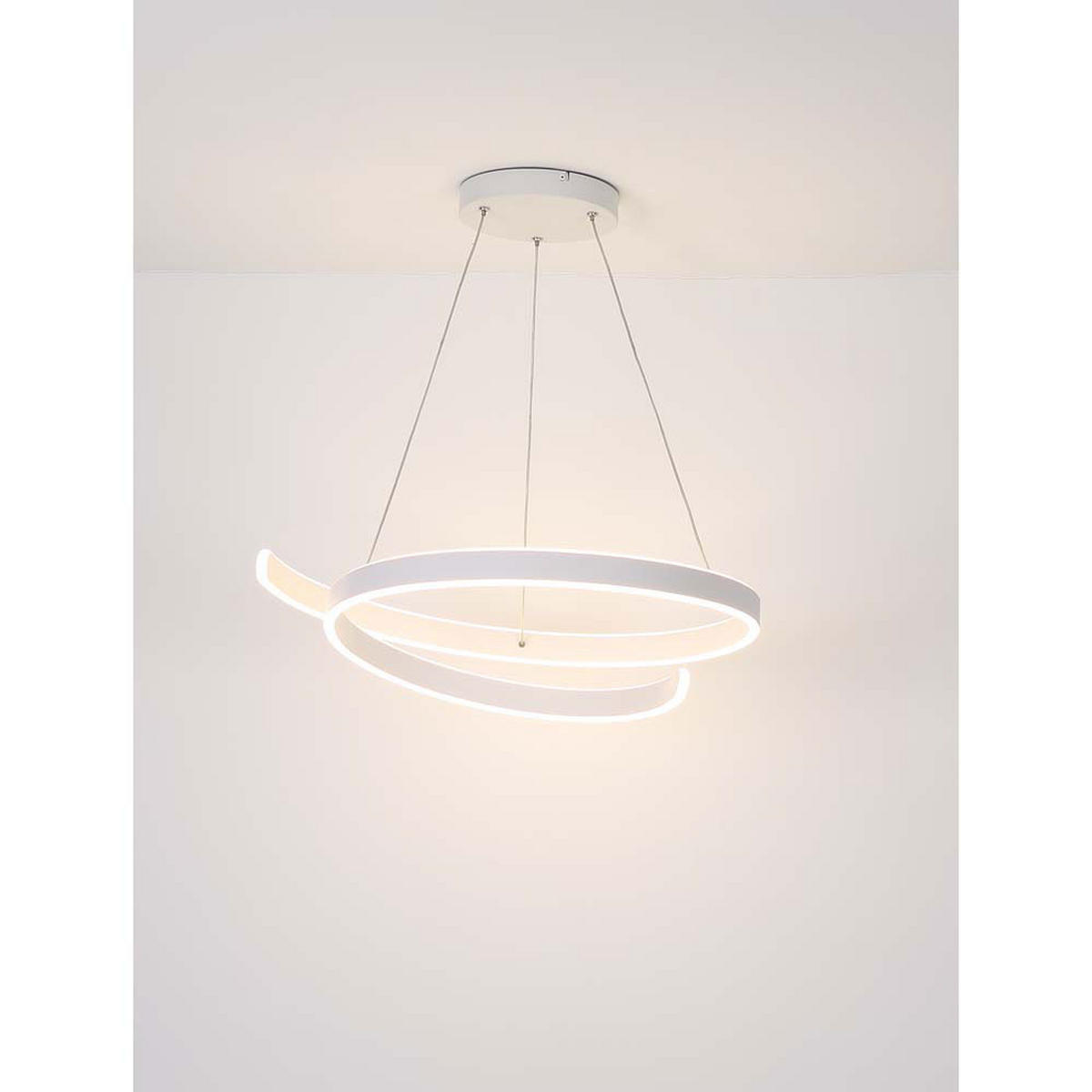 LED HÄNGELEUCHTE Weiß Matt - Weiß, Metall (66/62/120cm) - Globo Lighting