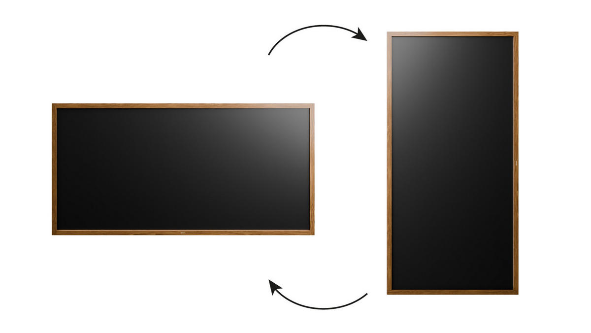 SCHWARZE magnetische Kreidetafel mit Holzrahmen 200x100cm - Braun, Holz (200/100/2cm) - ALLboards