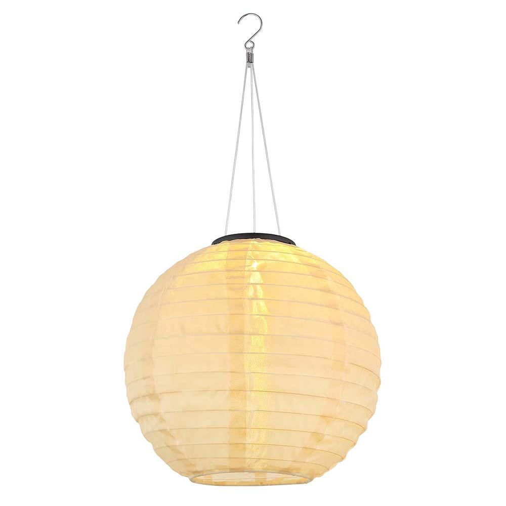LED AUSSENLEUCHTE Lampion Beige Metall - Beige, Metall (30/30/55cm) - Globo Lighting