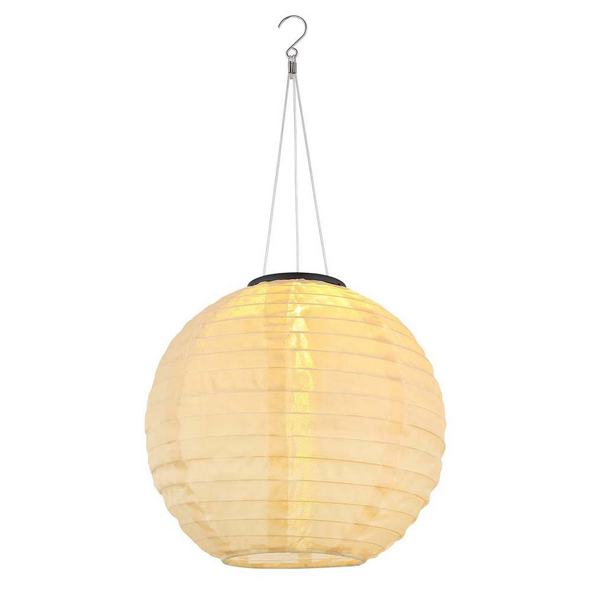 LED AUSSENLEUCHTE Lampion Beige Metall - Beige, Metall (30/30/55cm) - Globo Lighting