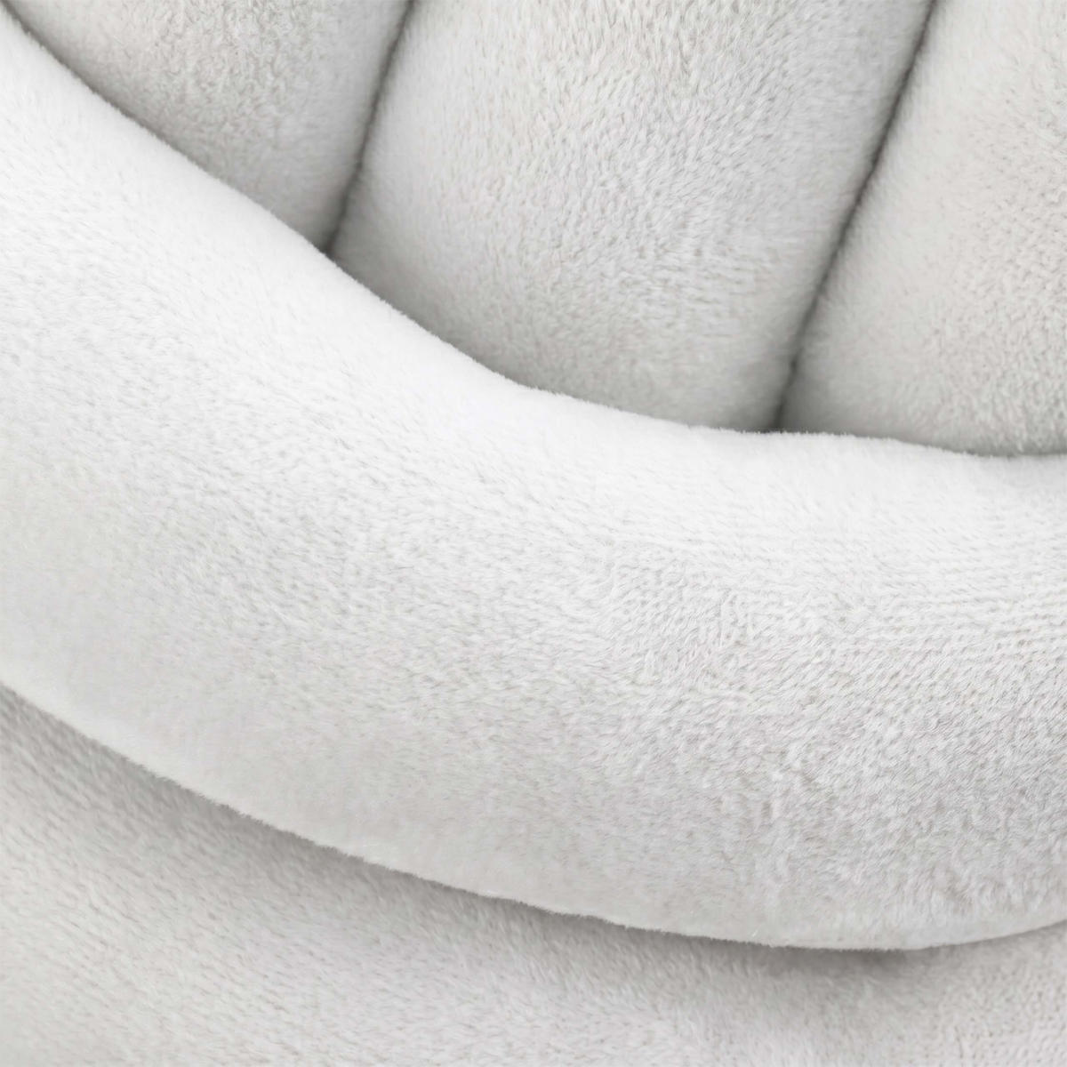 VANKÚŠ Béžový uzol 25 cm polyester - béžová, textil/plast (25/25cm) - Relaxdays