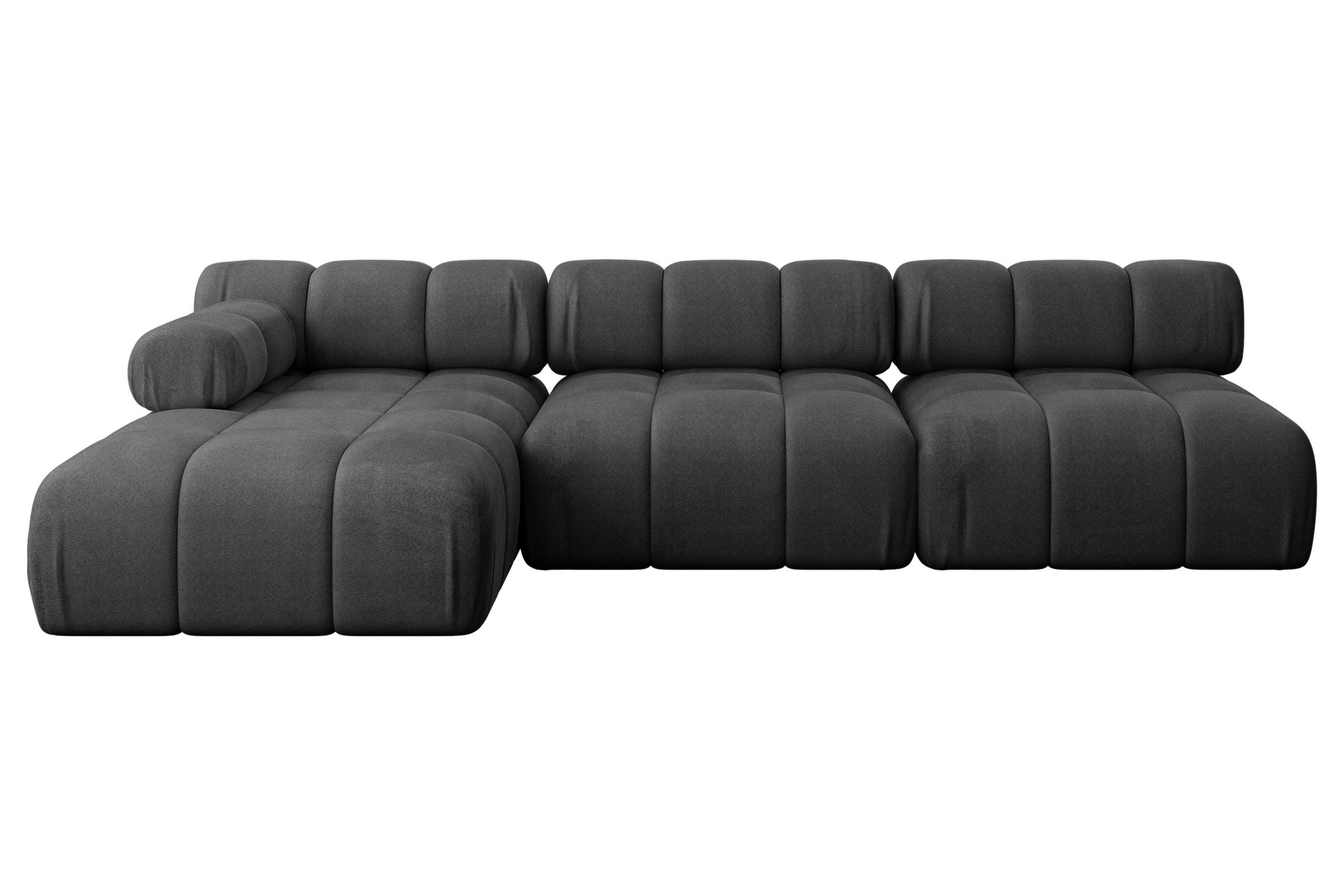 Altdecor Ecksofa Schwarz 285x160 cm