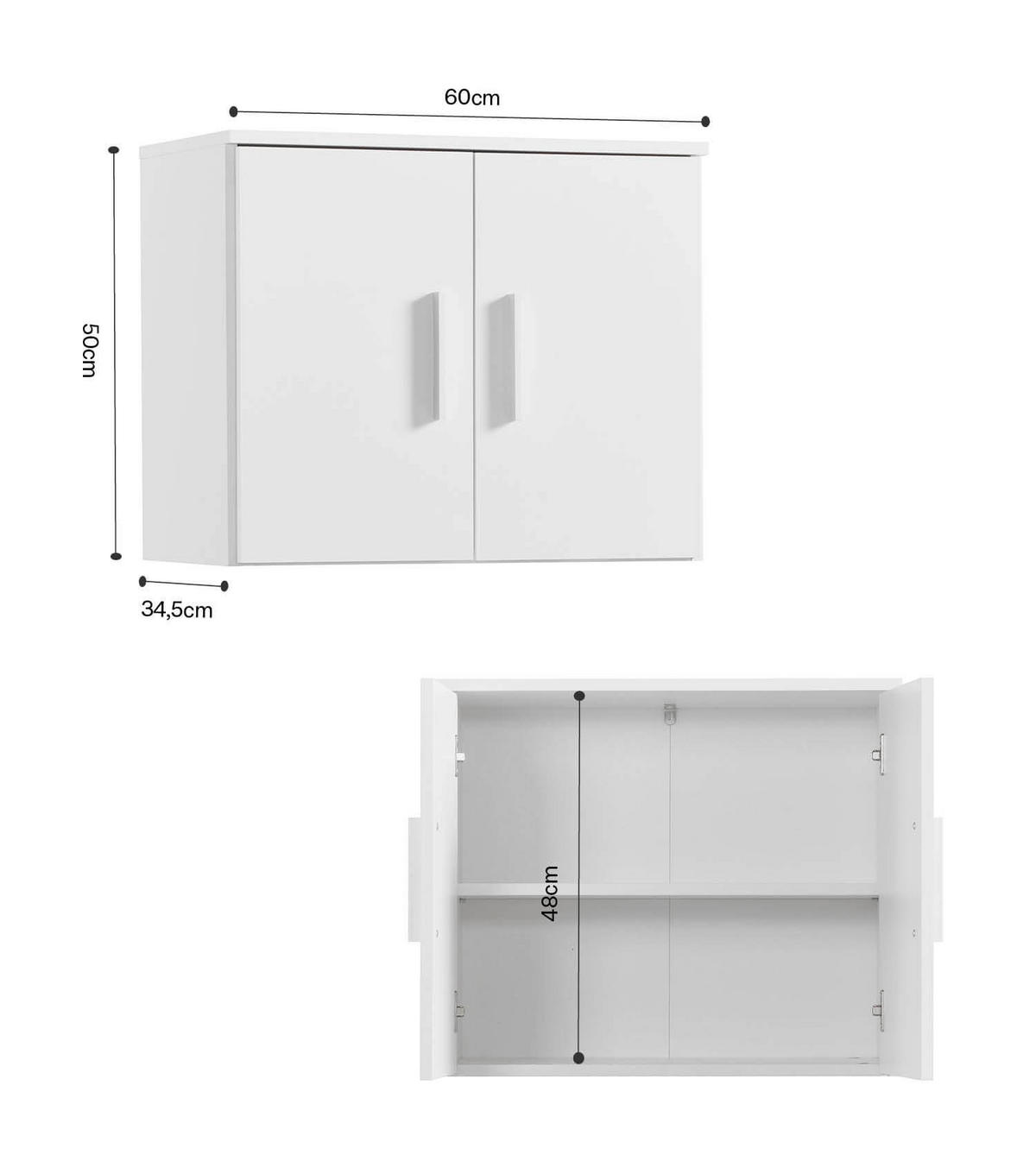 MEHRZWECKSCHRANK AUFSATZT Der Turm - Weiß, Holzwerkstoff (60/50/34.5cm) - Mokebo