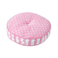 BODENKISSEN rosa, Punkte & Streifen ? 43/7 cm - Rosa, Textil (43/43/7cm) - Homescapes