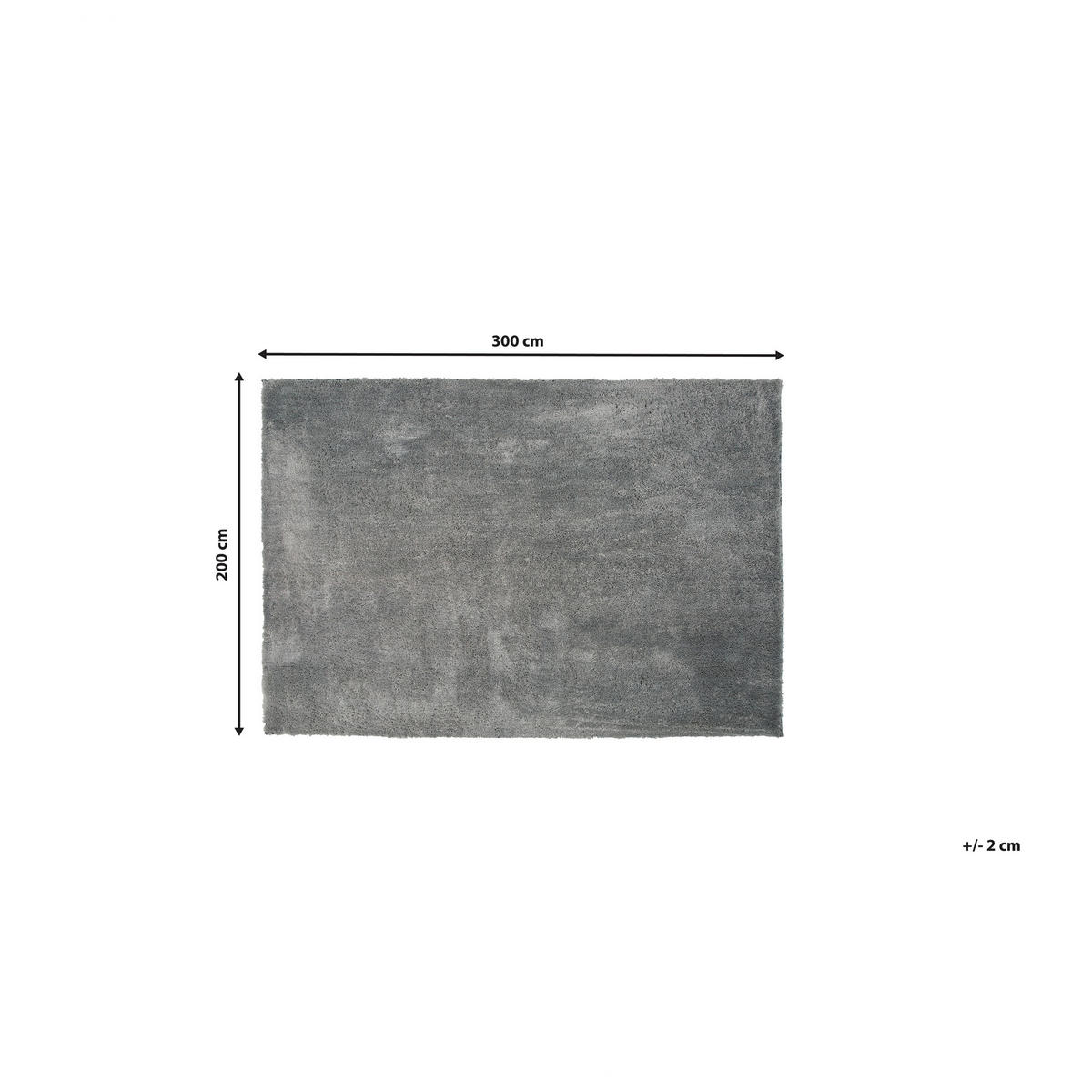 SHAGGY-TEPPICH Evren 300/200 cm - Grau, Kunststoff (200/300cm) - Beliani