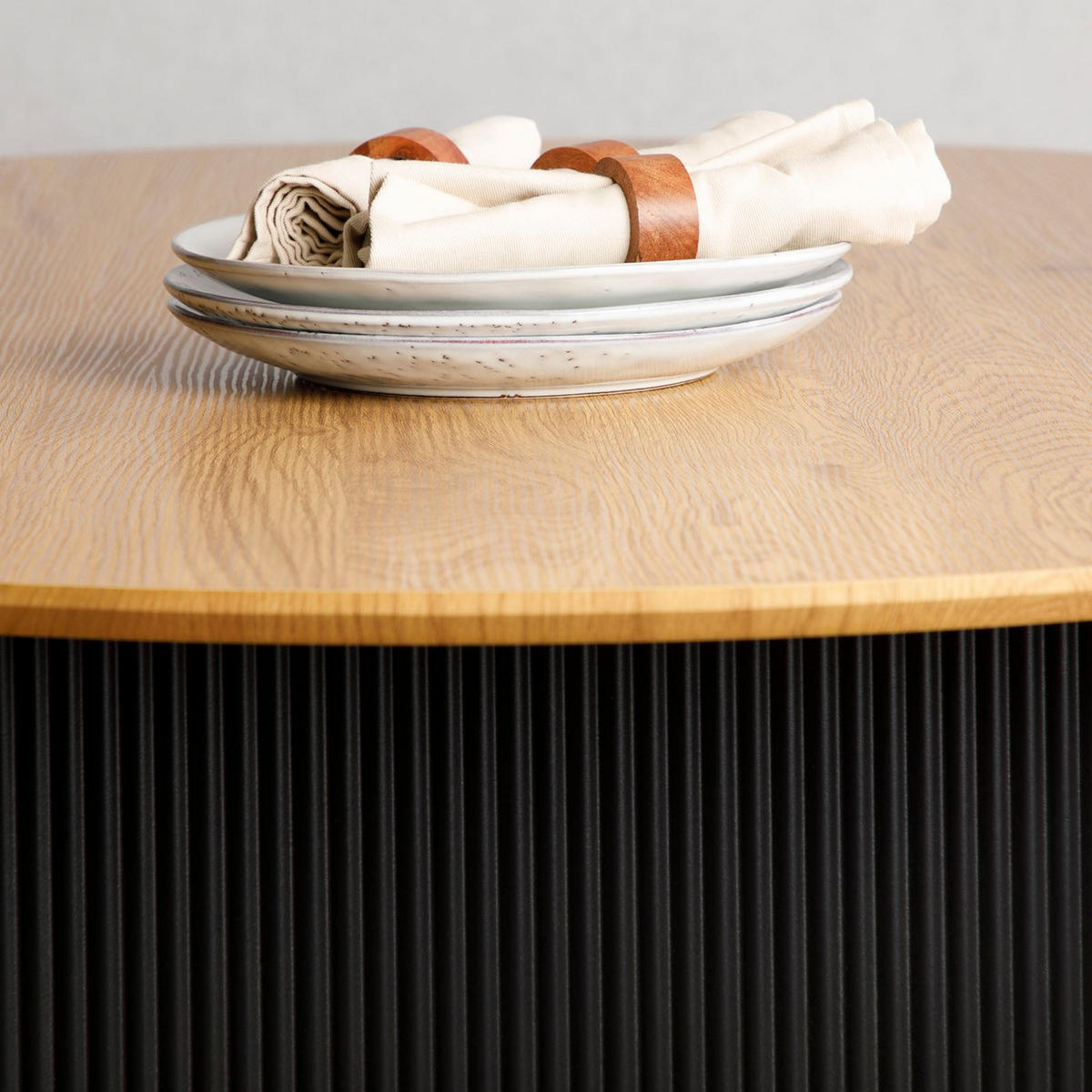 ESSTISCH MAXIM - Eichefarben, Metall (90/160/75cm) - IDIMEX