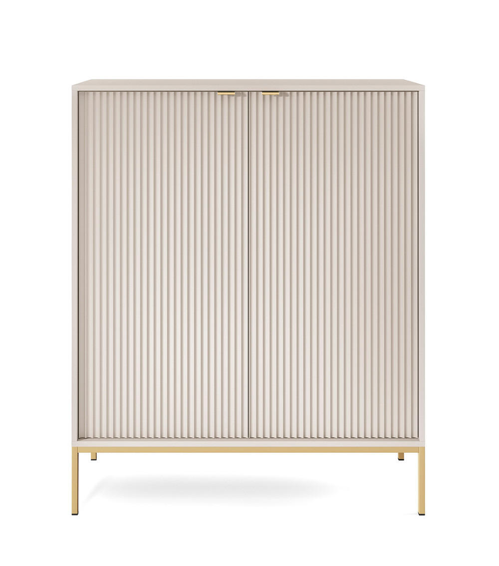 Feldmann-Wohnen Highboard Beige, Gold 104x125x39 cm