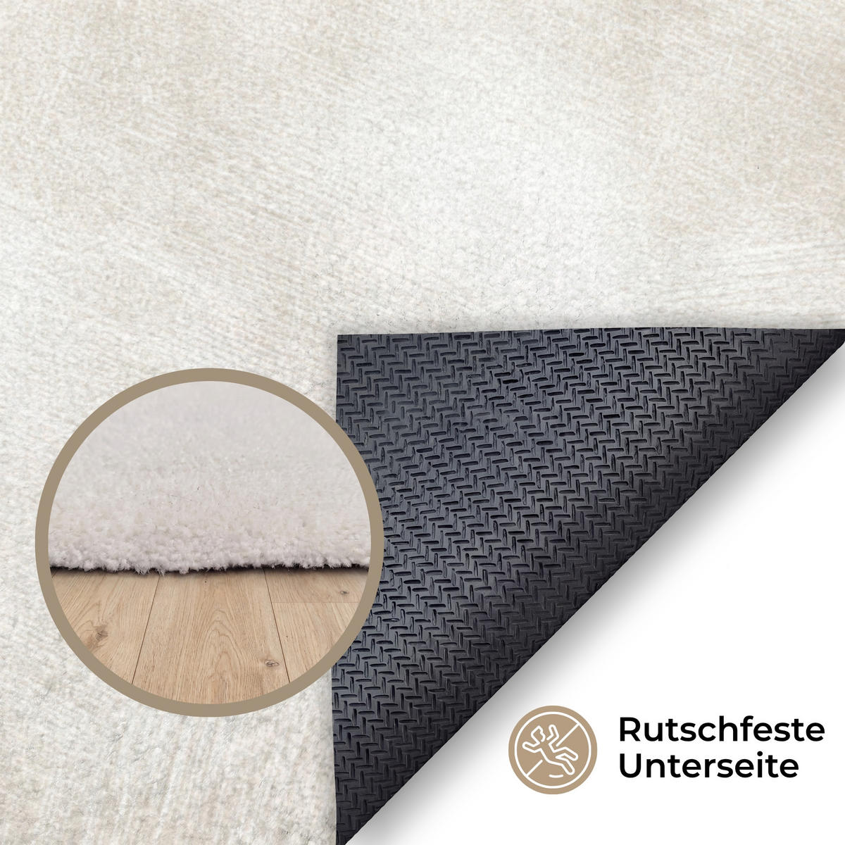 KOBERCE - Jemné - Textúra - Béžová - 120x80 cm - krémová, textil/plast (120/0.4cm) - OnlyWow