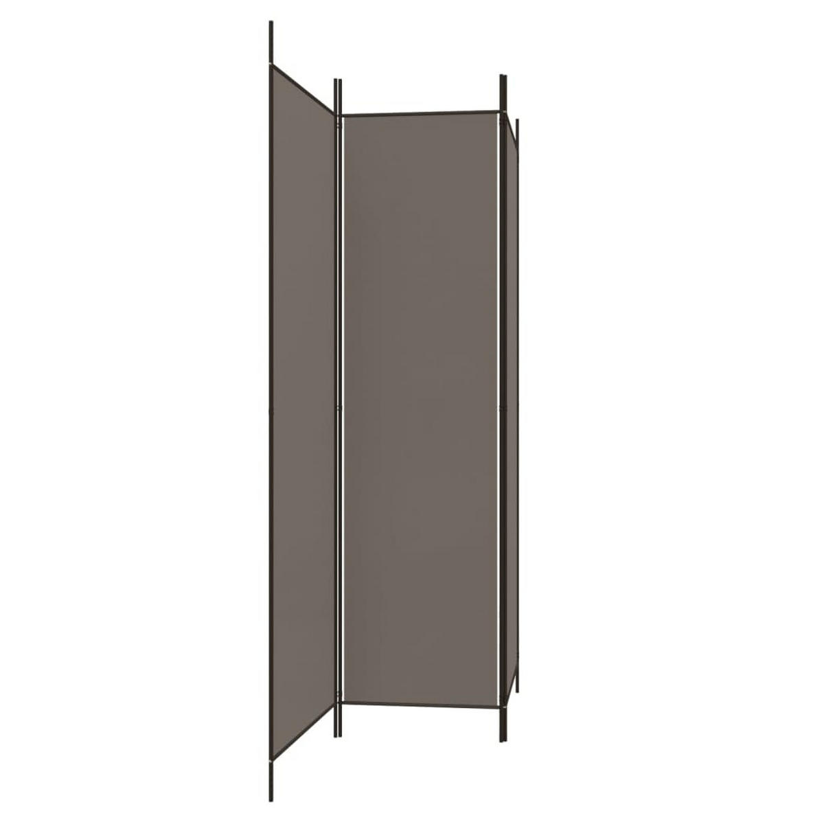 PARAVENT 3-teilig Anthrazit 150/200 Cm Stoff - Anthrazit, Textil (150/200/0.1cm) - vidaXL