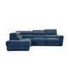 ECKSOFA CALVERA 5-Sitzer mit 1 Relaxfunktion, dunkelblau - Dunkelblau, Holzwerkstoff/Textil (239/298cm) - Courtois Laville