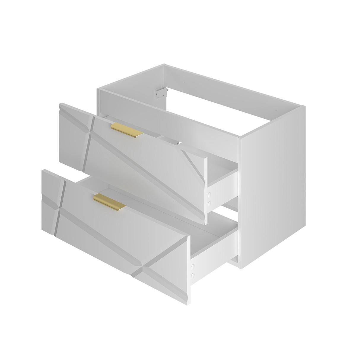 WASCHTISCHUNTERSCHRANK 80cm Aurora Weiß - Weiß, Holzwerkstoff (80/50/45.8cm) - Petits-meubles