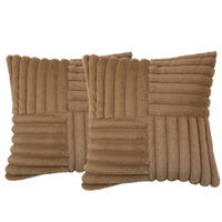 KISSENHÜLLE UNI Plüsch & Samt 45/45 cm - Braun, Textil (45/45cm) - Kaket