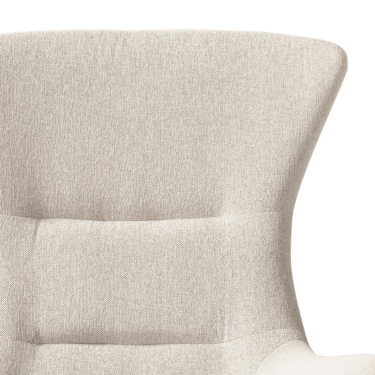 SESSEL mit Kreuzfuß - Beige/Schwarz, Textil/Metall (84/99/96cm) - home24