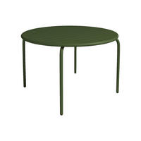 GARTENTISCH - 4 -Sitzer - Stahl - khaki, grün - MIRMANDE - Grün, Metall (110/110/74cm) - Vente-Unique