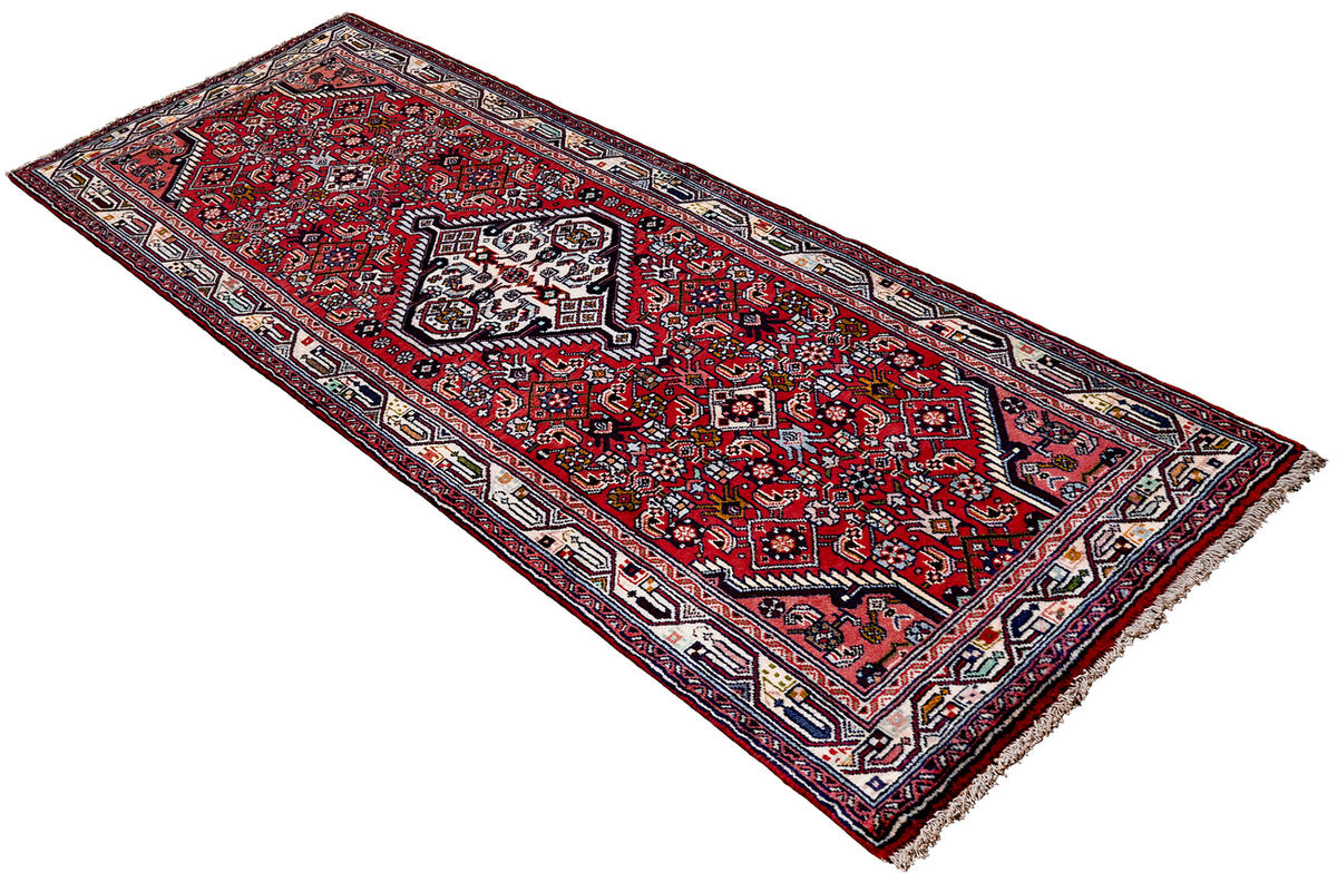 TEPPICH Assadabad Rot 196/81 cm Schurwolle - Rot, Textil (81/196cm) - Looma