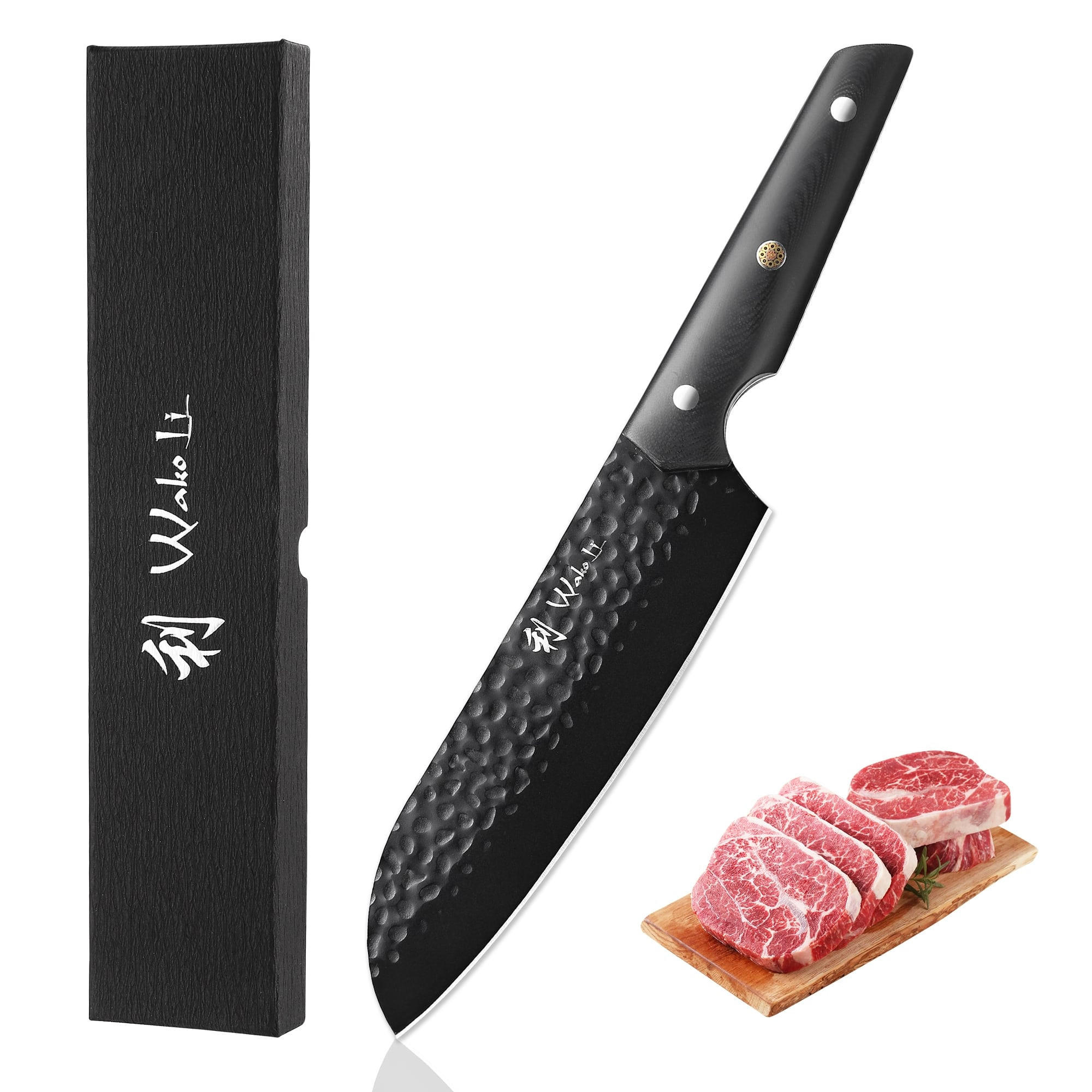 SANTOKUMESSER 18 cm - Schwarz, Metall (31cm) - Wakoli