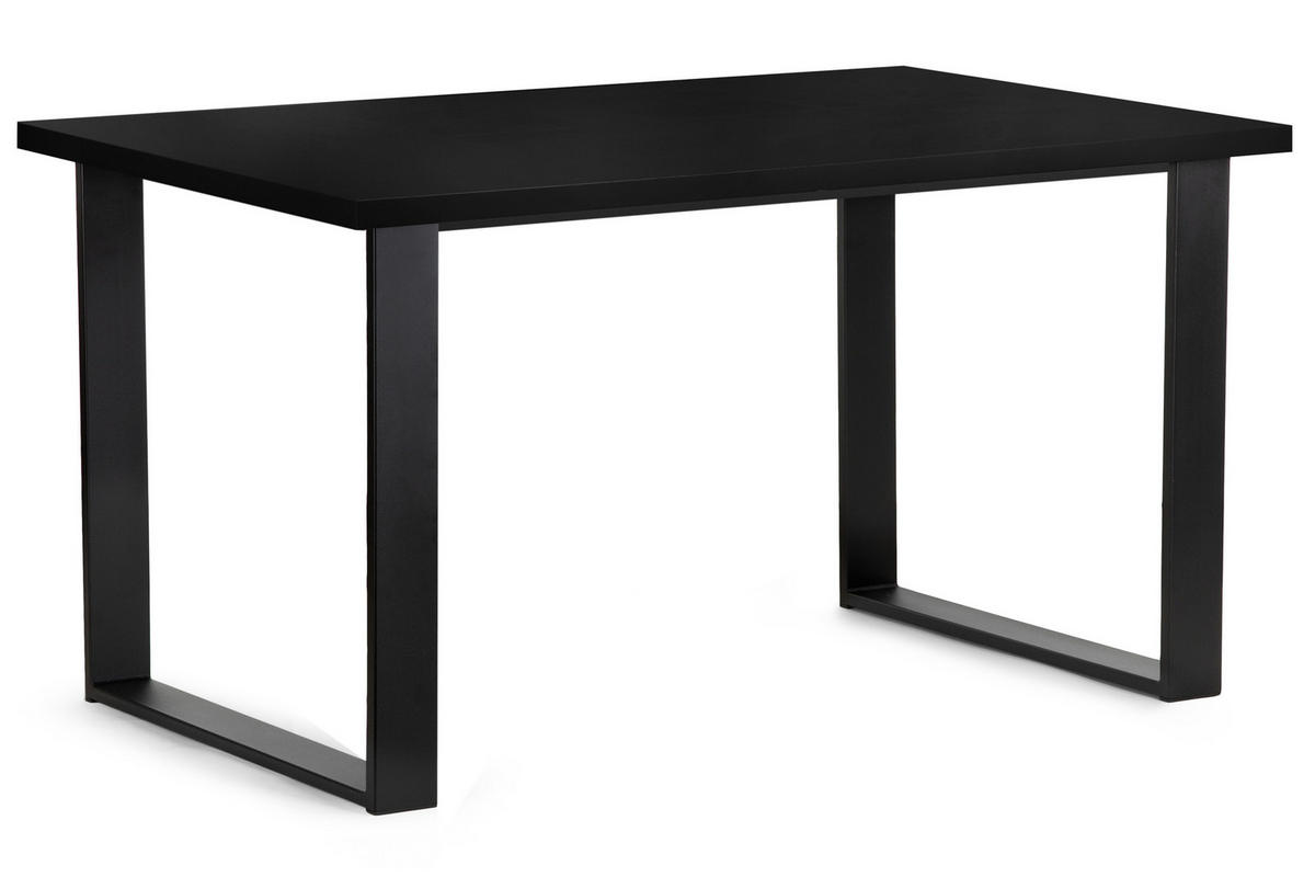 ESSTISCH CETO ausziehbar rechteckig Loft-Stile, schwarz - Schwarz, Holz/Metall (80/150/77cm) - KONSIMO®