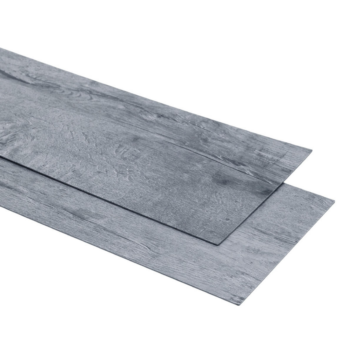 VINYLBODEN 5m²/36-TLG. selbstklebend PVC - Dunkelgrau, Kunststoff (0.2/91.5/15.2cm) - Livingandhome