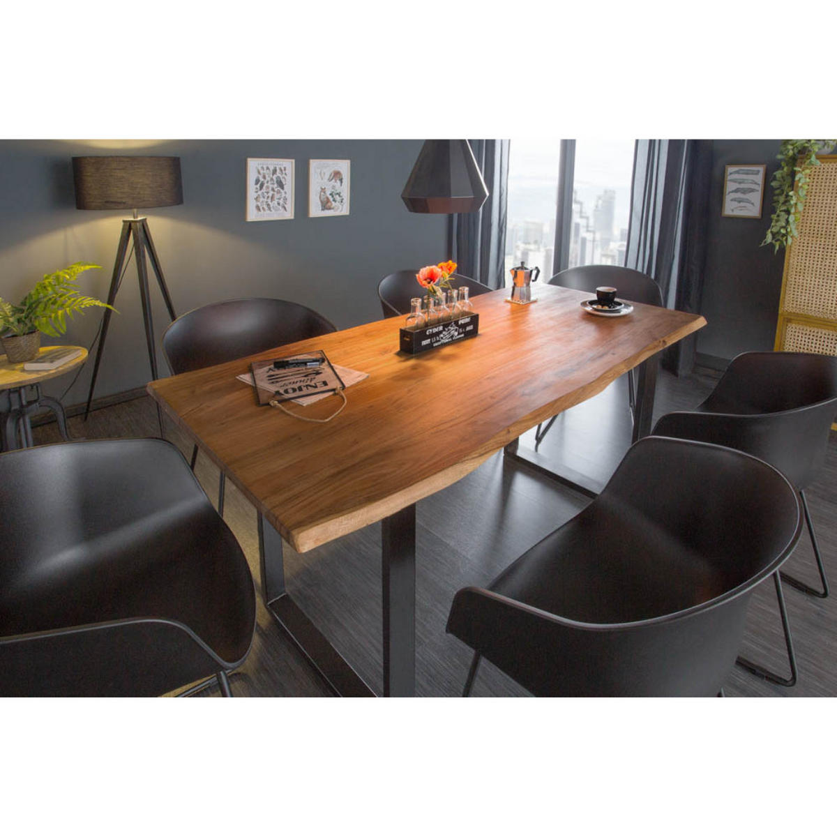ESSTISCH MAMMUT Wild-Akazie 140 cm - Braun, Holz (90/140/77cm) - riess-ambiente
